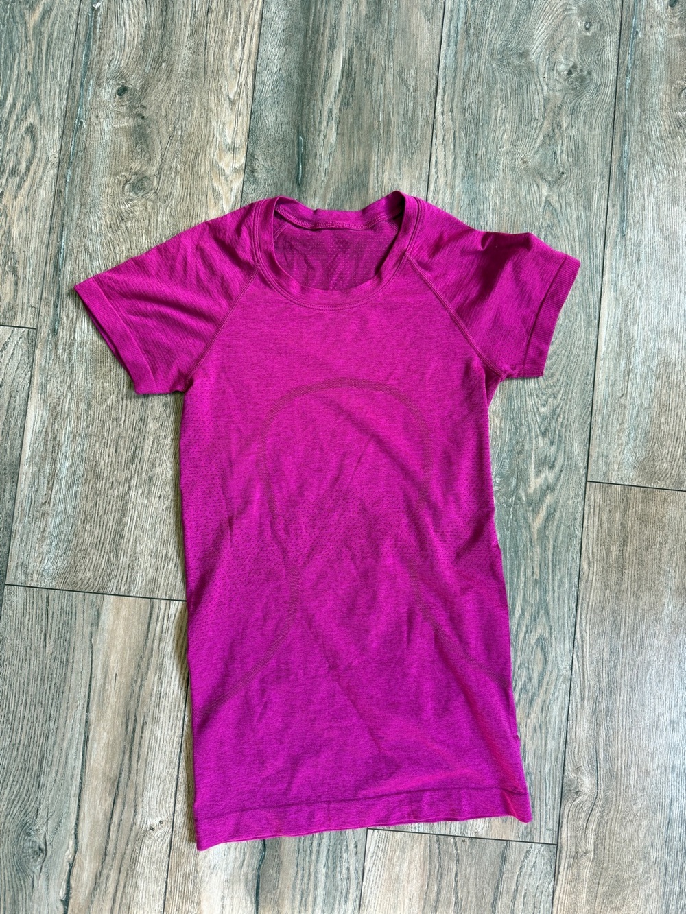 Lululemon  Pink Crew Neck Short Sleeve Top
